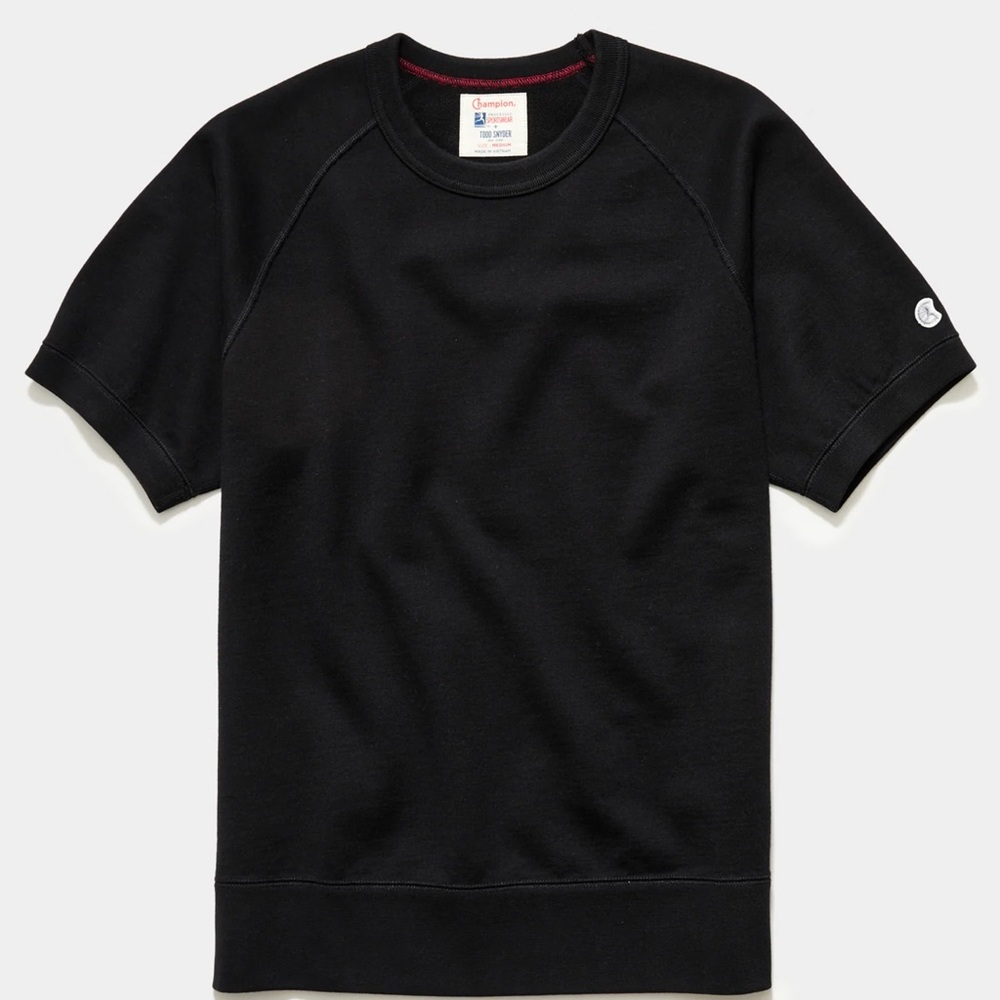 Todd Snyder Black Short-Sleeve Sweatshirt